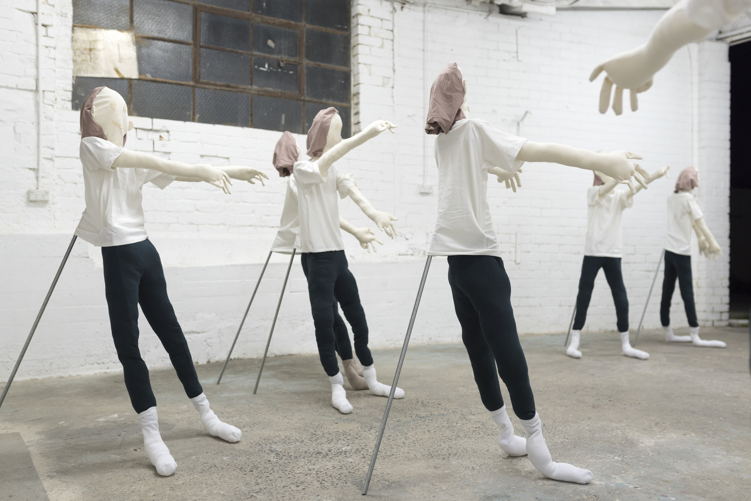   Slow Movement Sequence II,&nbsp; series of nine sewn sculptures.  Photograph by Lucy Parakhina. 