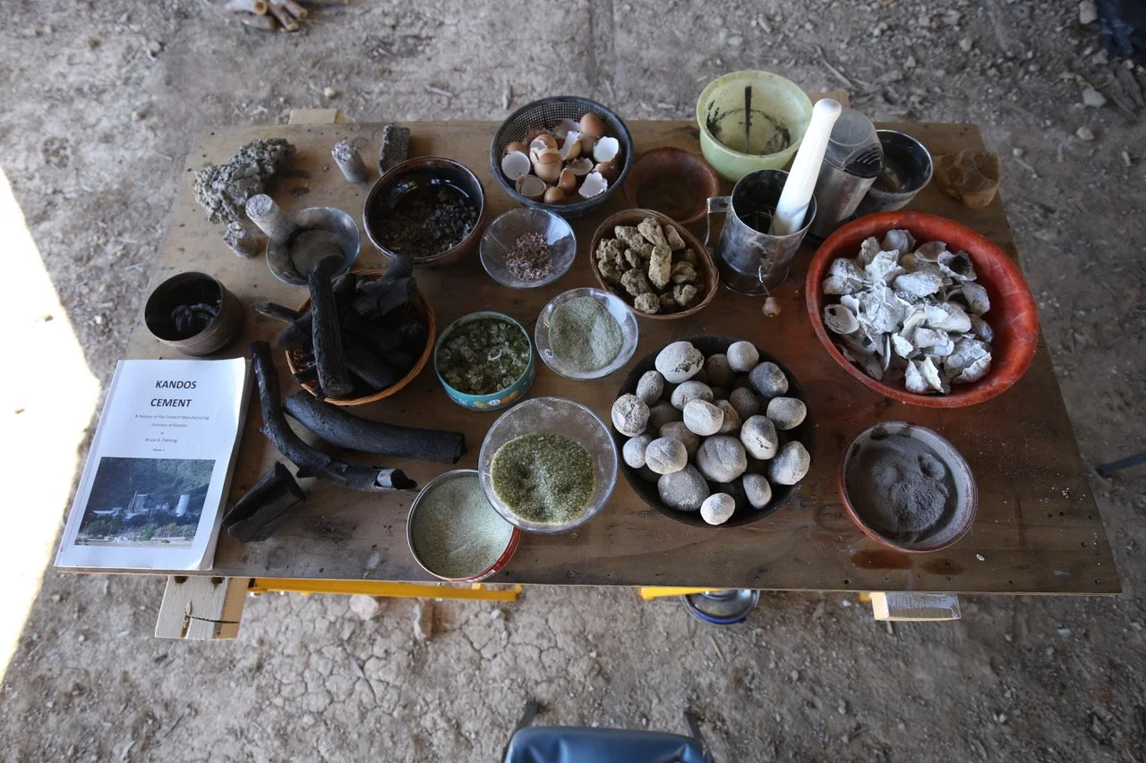  Collaborative work with Alrey Batol for Cementa26.  A series of workshops making DIY cement using oyster shells (lime) and refired wood ash in Alrey’s retort kiln. This is then combined with crushed aggregates: recycled ceramics, glass bottles from 
