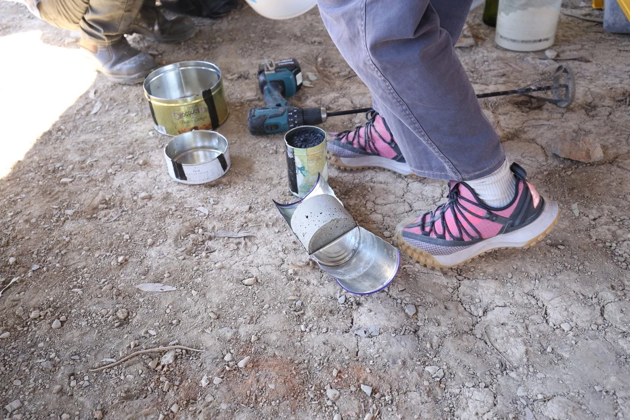  Collaborative work with Alrey Batol for Cementa26.  A series of workshops making DIY cement using oyster shells (lime) and refired wood ash in Alrey’s retort kiln. This is then combined with crushed aggregates: recycled ceramics, glass bottles from 
