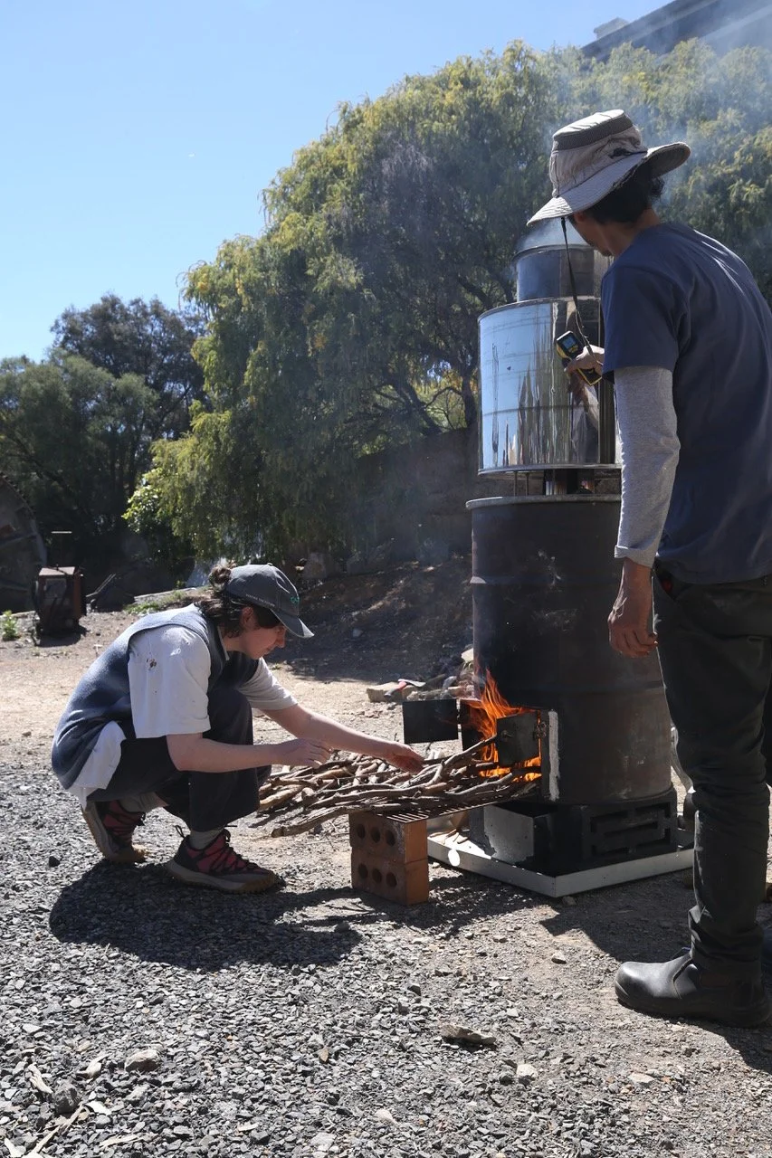  Collaborative work with Alrey Batol for Cementa26.  A series of workshops making DIY cement using oyster shells (lime) and refired wood ash in Alrey’s retort kiln. This is then combined with crushed aggregates: recycled ceramics, glass bottles from 