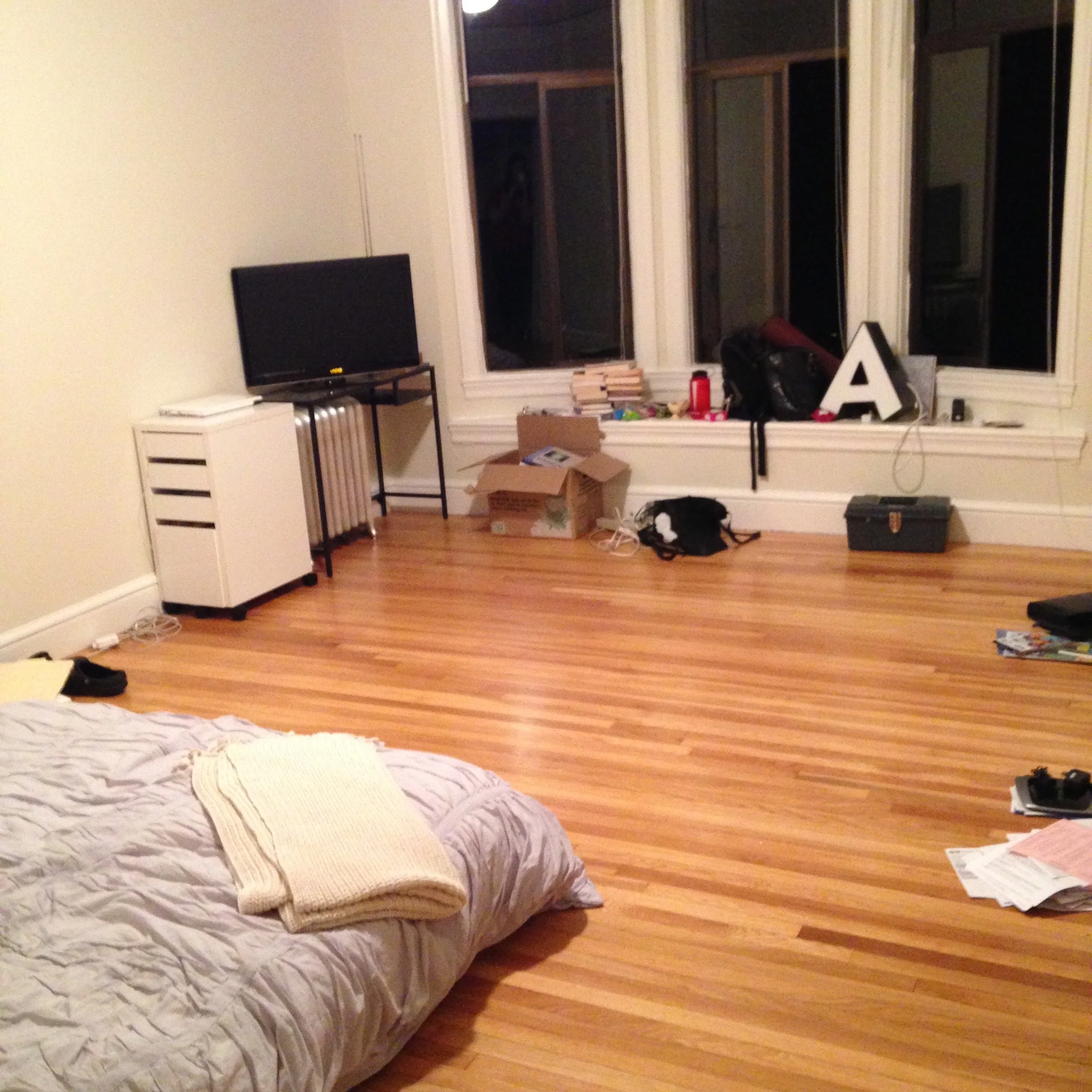 Making a little bit of progress. No furniture, but at least the boxes are unpacked!