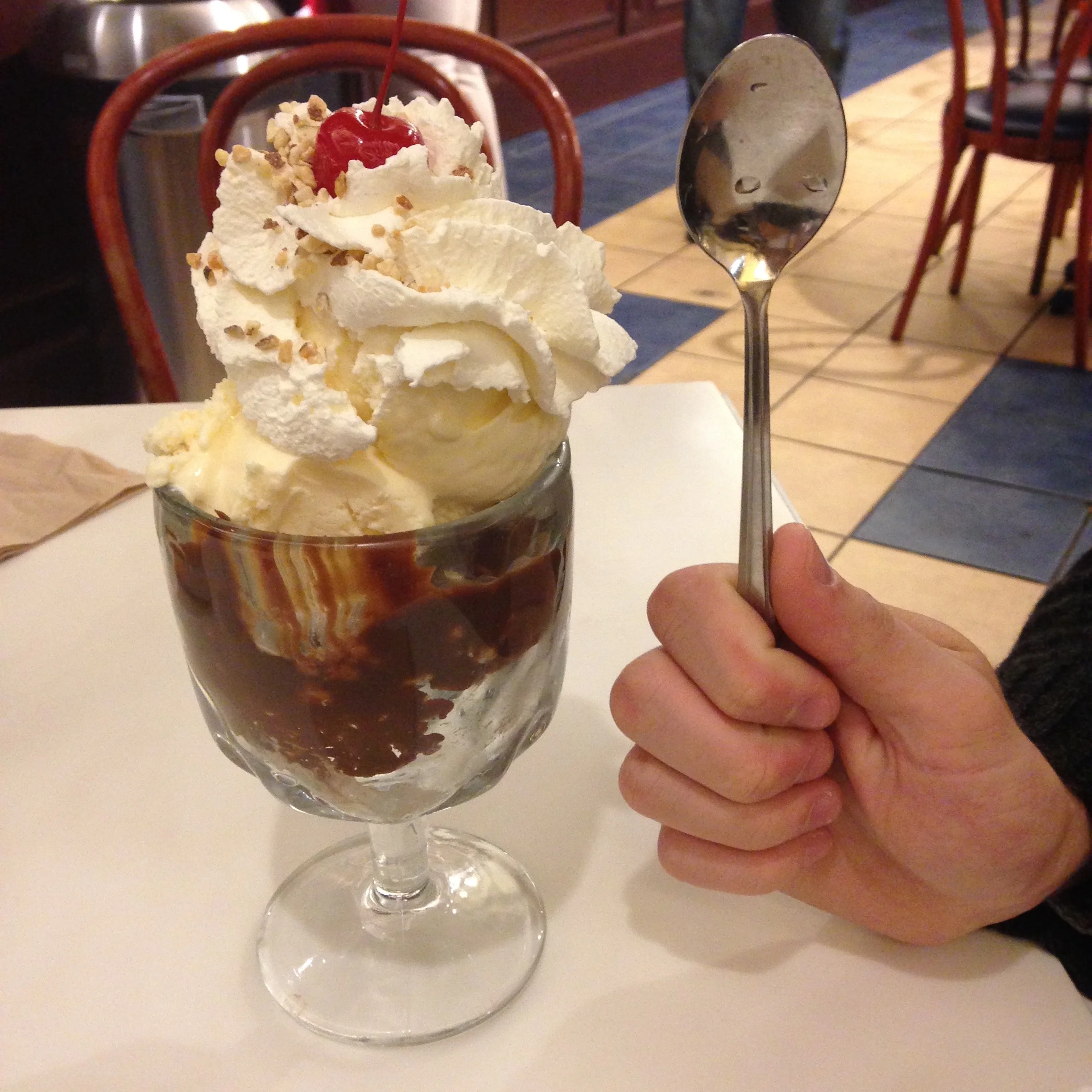 We made an obligatory trip Ghirardelli square to get an ice cream sundae as big as your head! It was tasty, but a major tourist area. To be honest we only went the once. But, it was a fun adventure. 