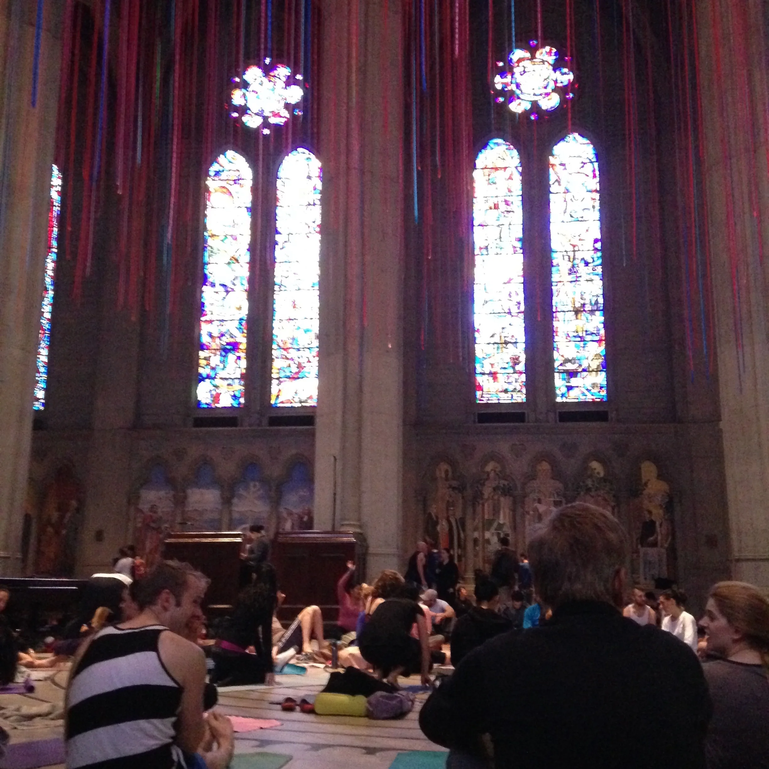 Took my first yoga class at Grace Cathedral for Yoga on the Labyrinth . It's truly an indescribable experience. Doing yoga in the middle of the cathedral with hundreds of other people is something you have to experience to understand. 