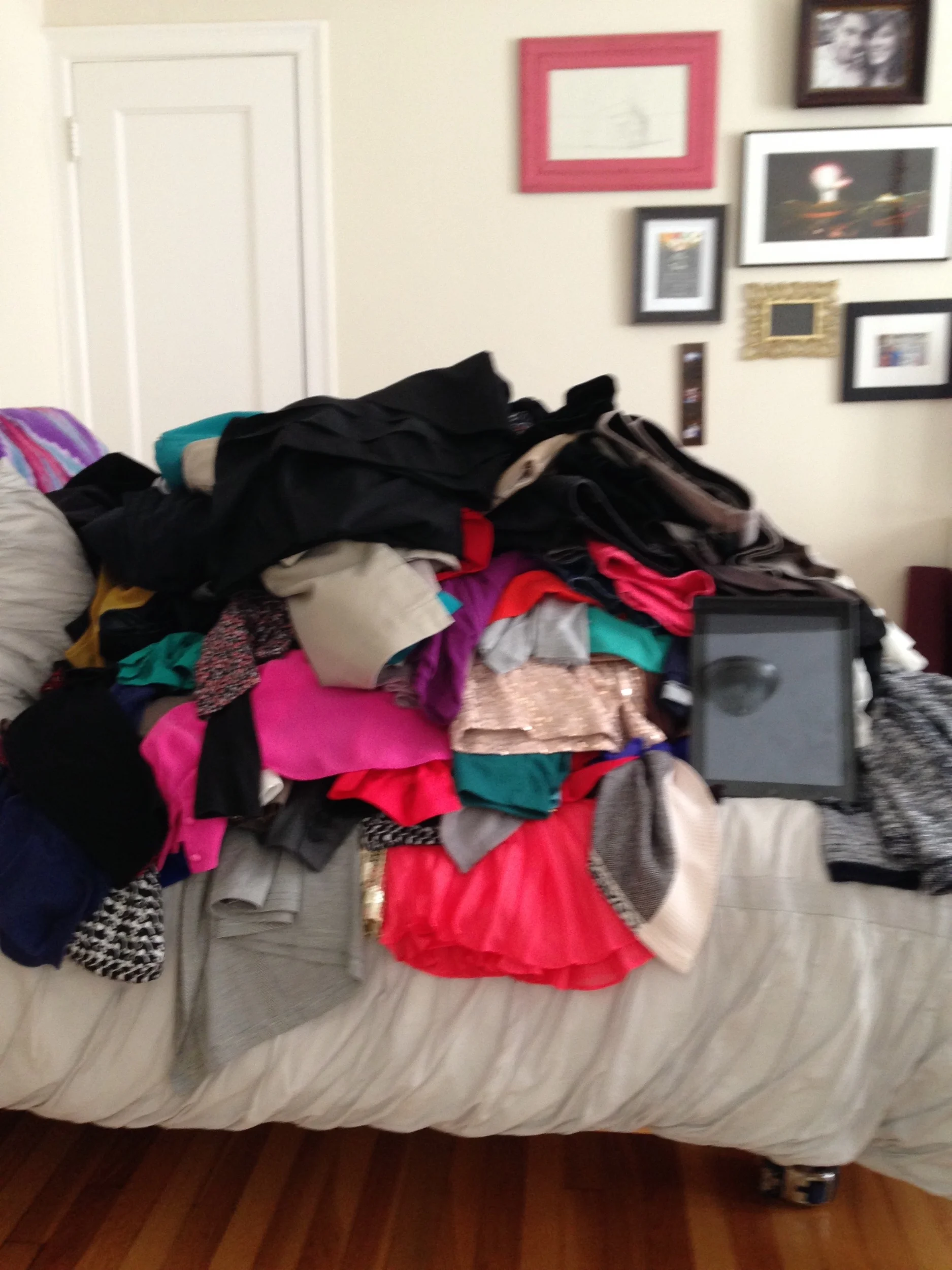 I went through my entire closet and got rid of nearly all of it. I started a capsule wardrobe. I'm still figuring out what that term means to me, but it feels really good to be more selective and intentional about the clothes I bring into my life. It seems counter intuitive but it makes getting dressed so much easier. If you're at all interested in the capsule wardrobe concept I recommend listening to this podcast. 