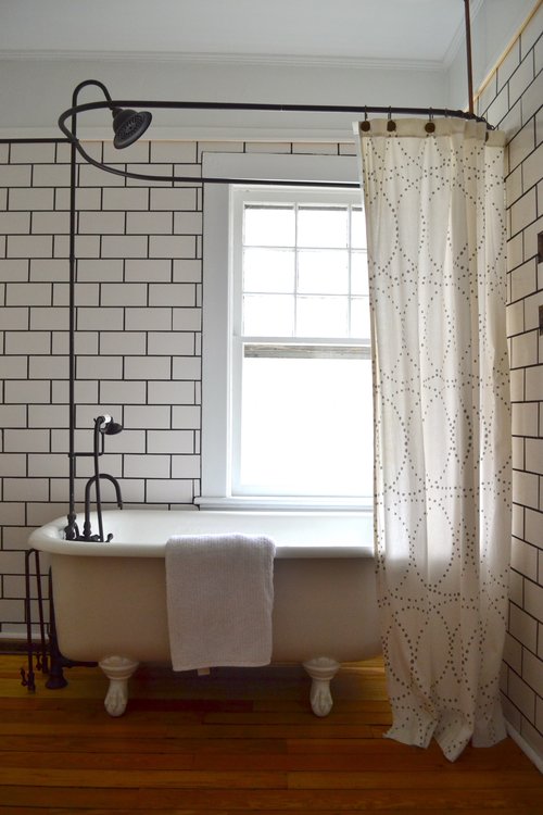 Clawfoot Tub Shower, Wrap Around Shower Curtain Rods