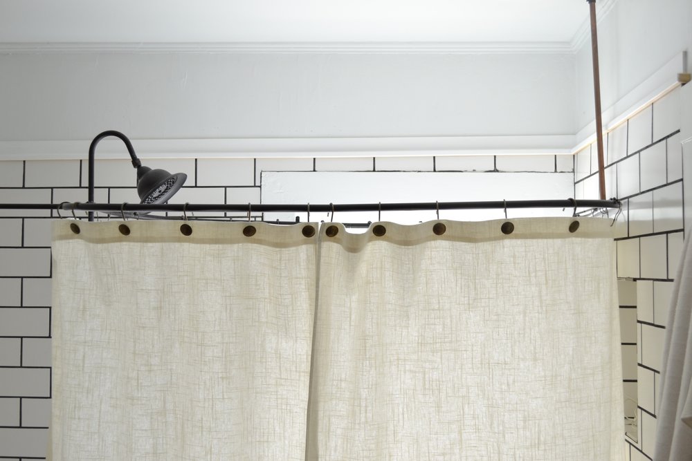 A Diy Clawfoot Tub Shower Curtain For, Best Shower Curtain Rod For Clawfoot Tub
