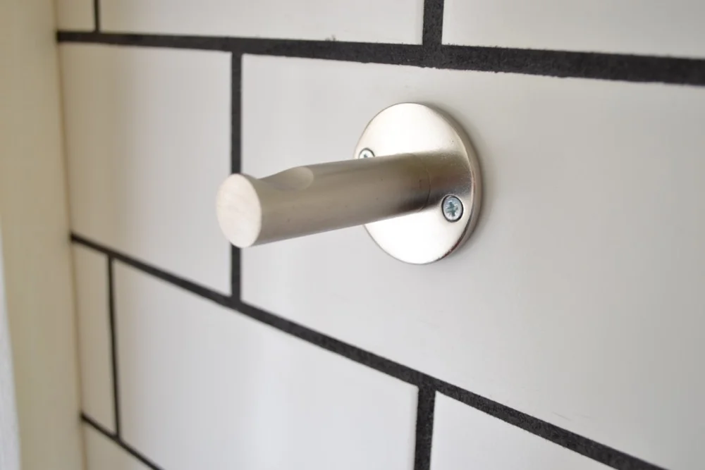 A Wall Mounted Bathroom Towel Hook Idea The White Apartment