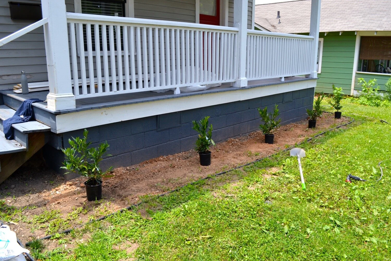 Determining plant spacing.
