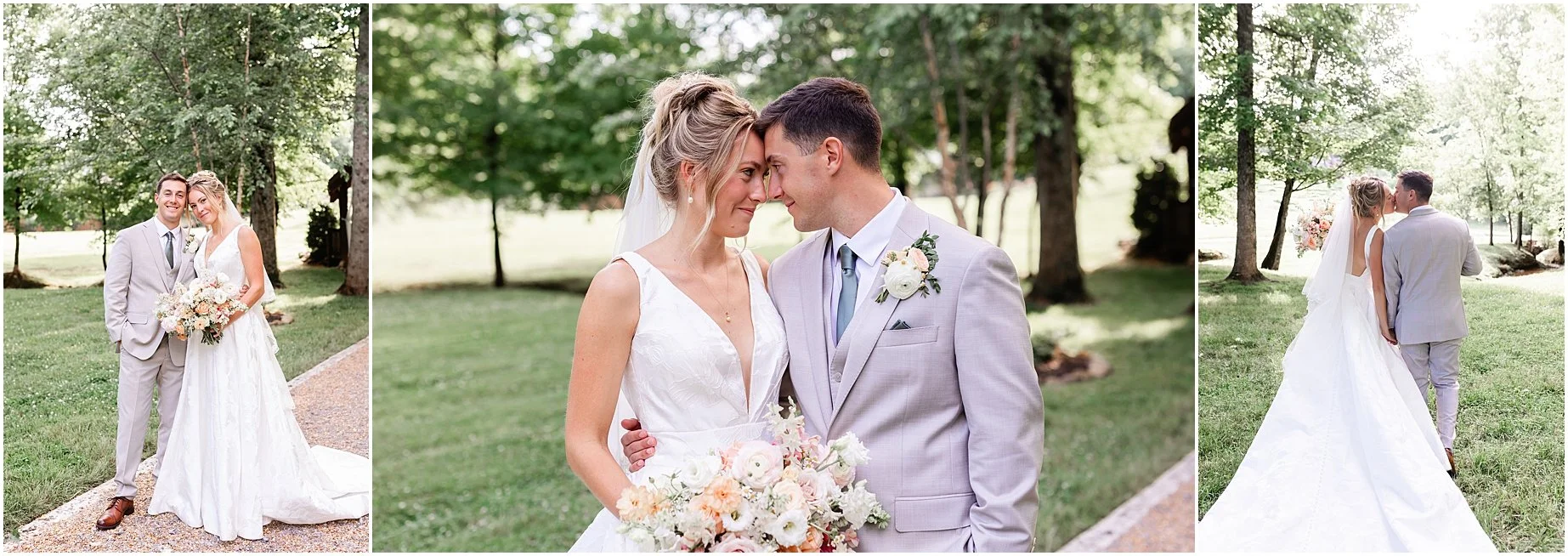 summer wedding at ramble creek, couples photos on the property