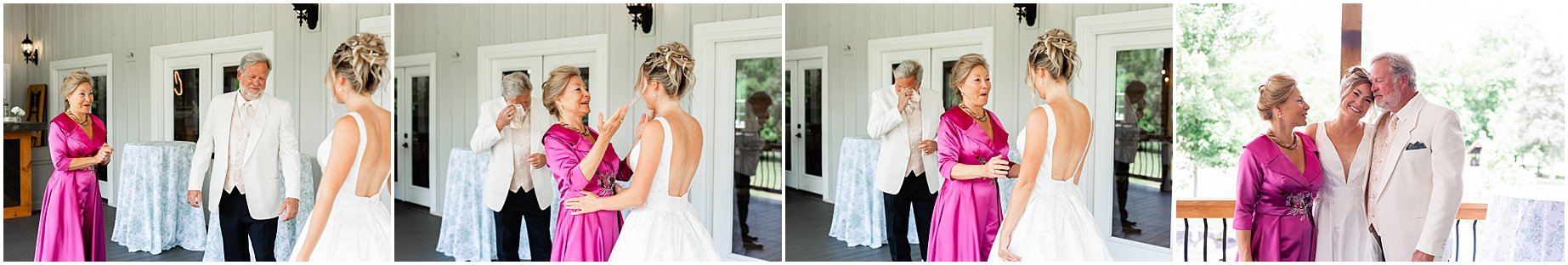 first look with mom and dad bride family  first look