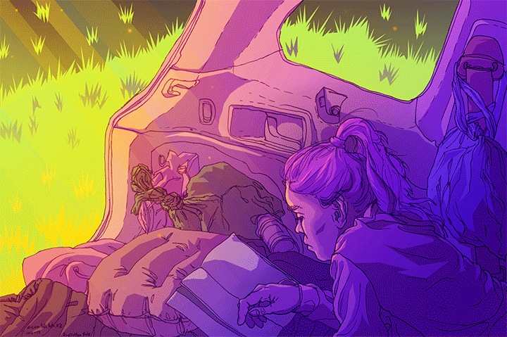Animated Michelle Reading