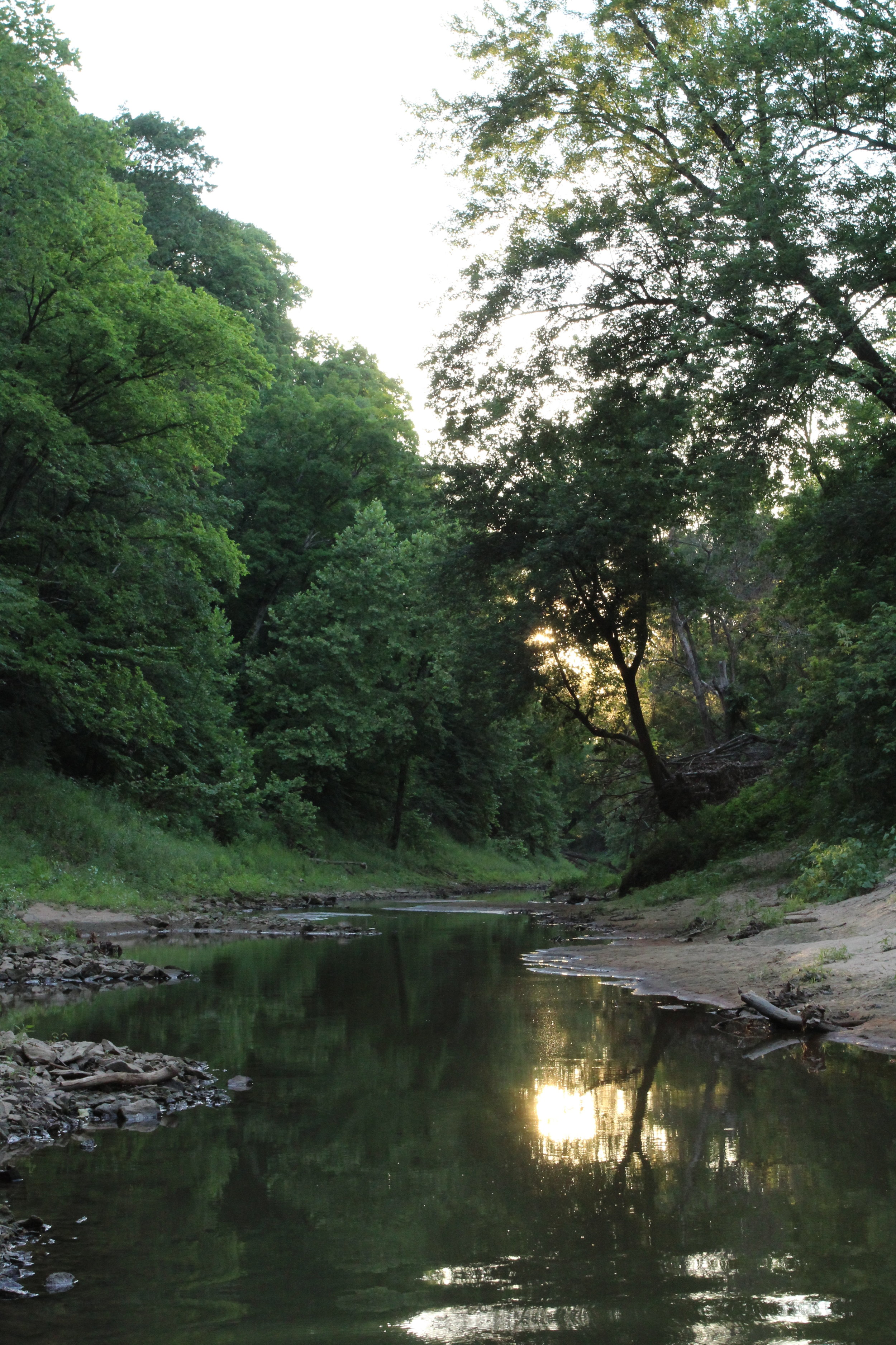 Perche Creek winding behind Breckenridge Park