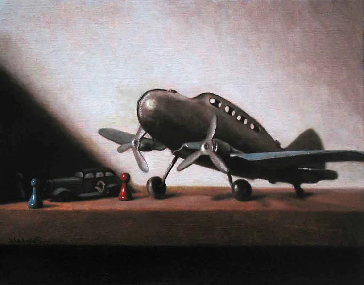 casablanca, 11 x 14 in, oil on linen. Painting by Reinhold Schwenk.