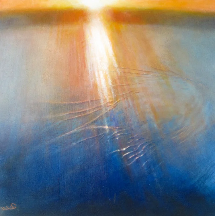 l’origine du monde I, 20 x 20 in, oil on canvas. Painting by Reinhold Schwenk.