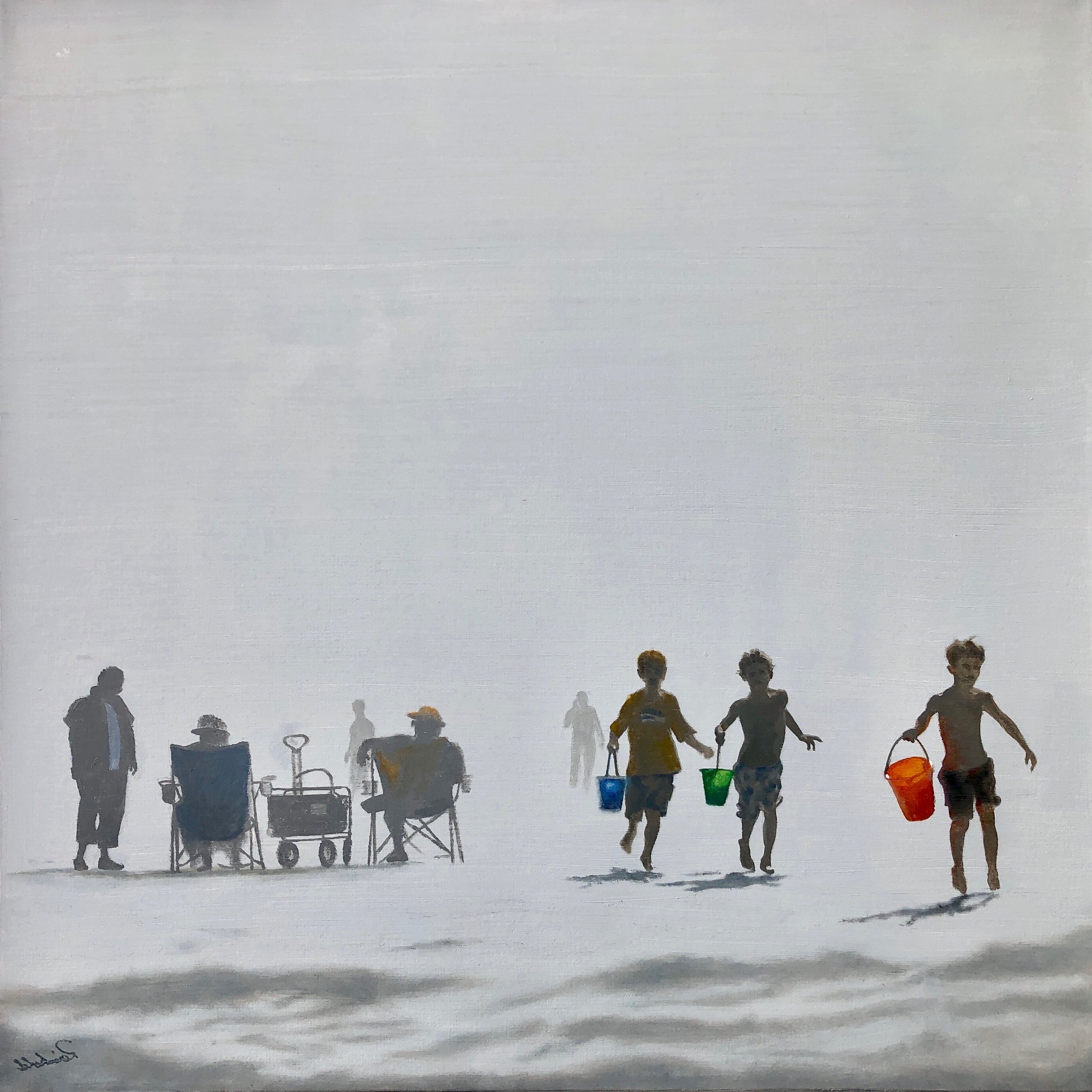 bucket brigade   <span class="sizes-inline">24x24 oil on canvas (sold)</span>