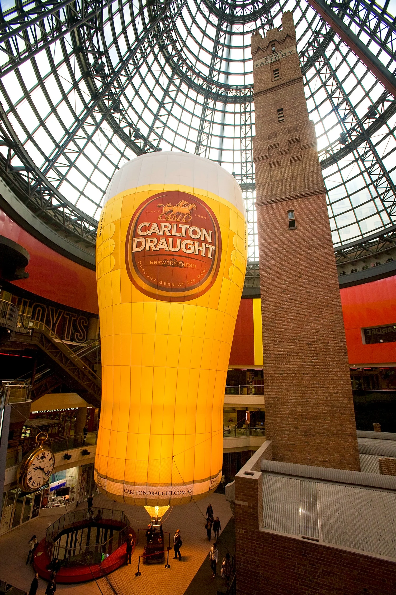 The Carlton Draught "Pot" inside Melbourne Central.