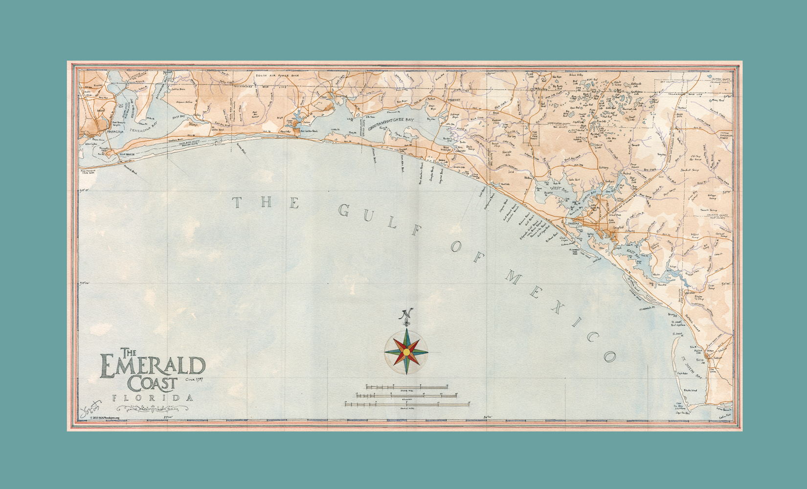 Florida's Emerald Coast-circa 1957