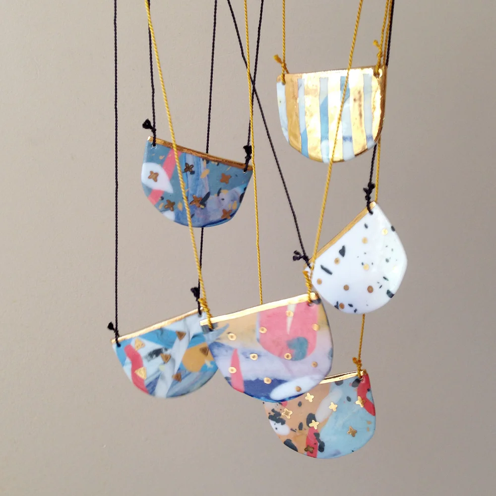 ruby pilven handmade porcelain necklace melbourne