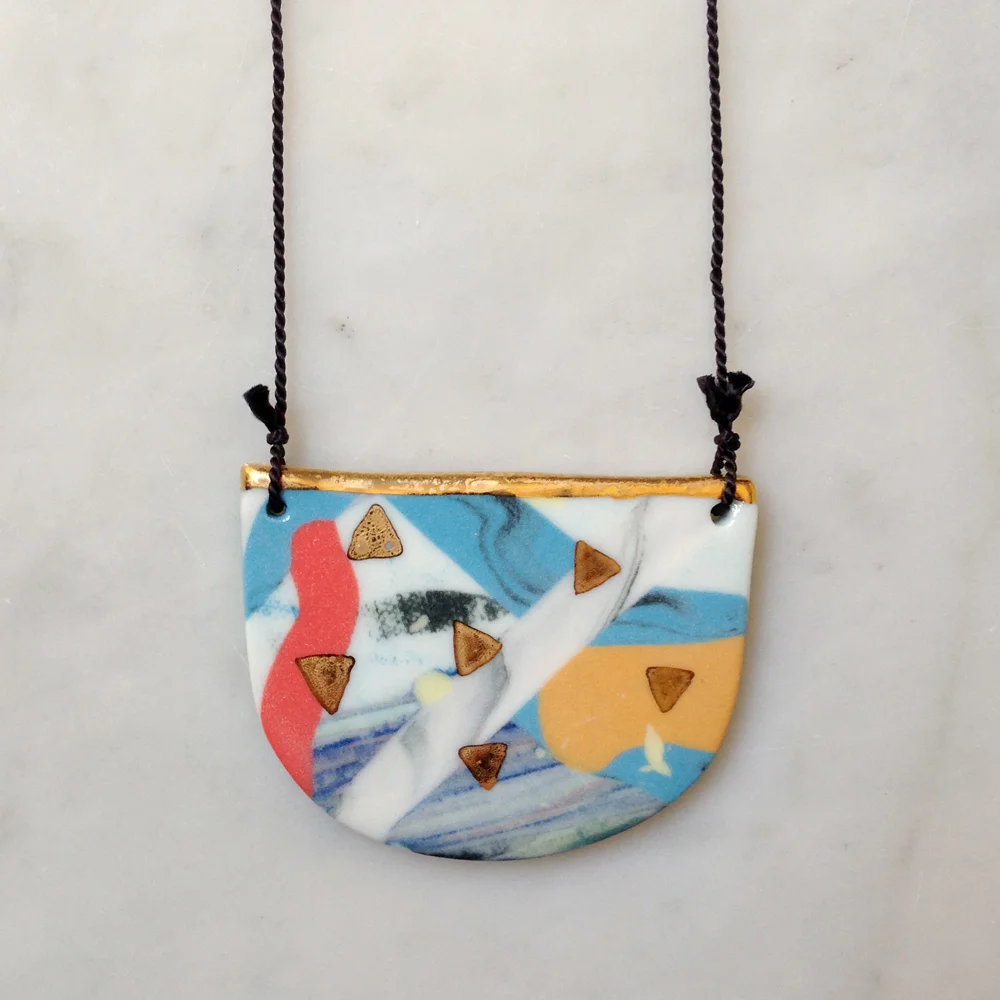 handmade ruby pilven porcelain necklace melbourne