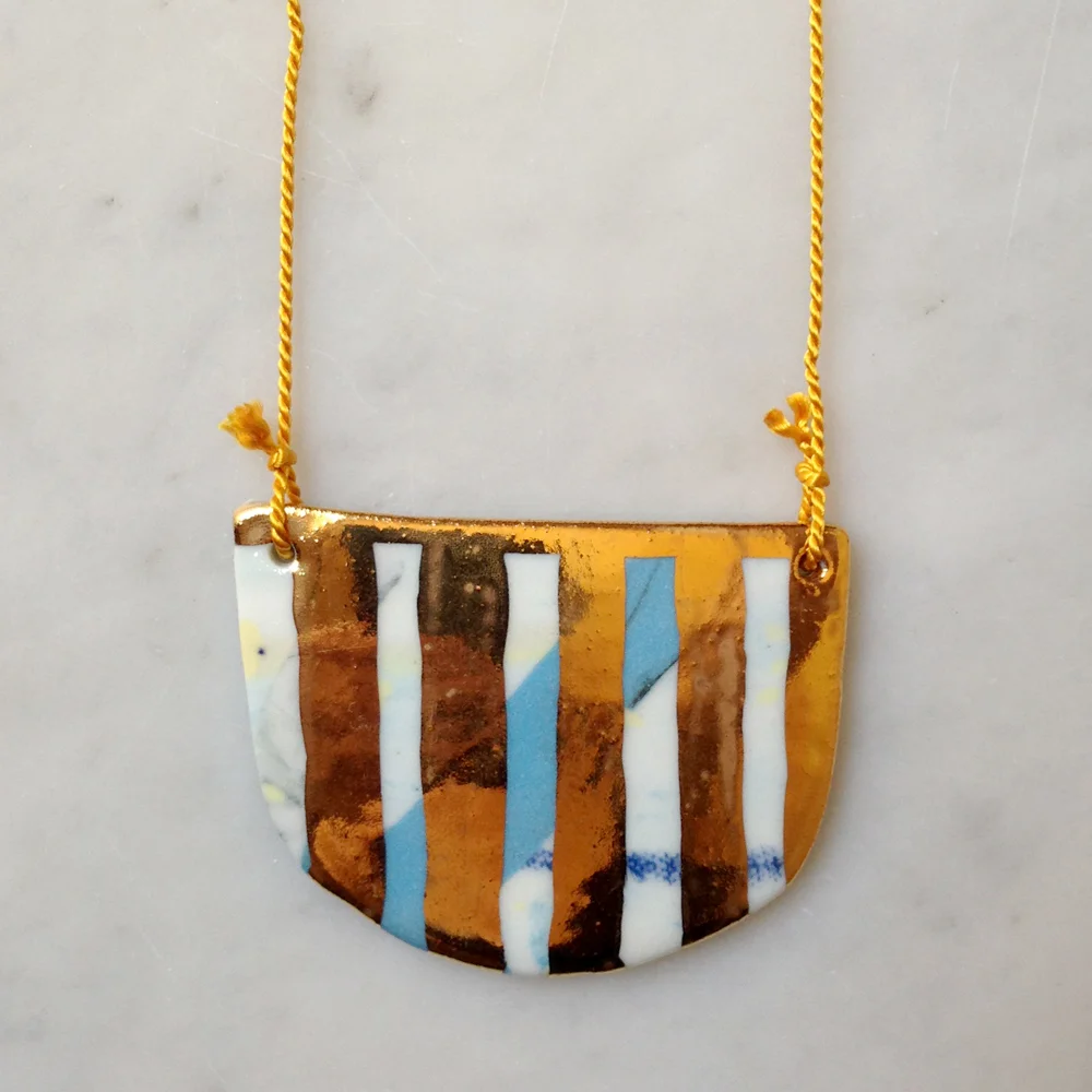 handmade porcelain necklace ruby pilven melbourne