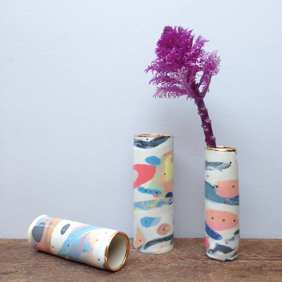 porcelain nerikomi vessel