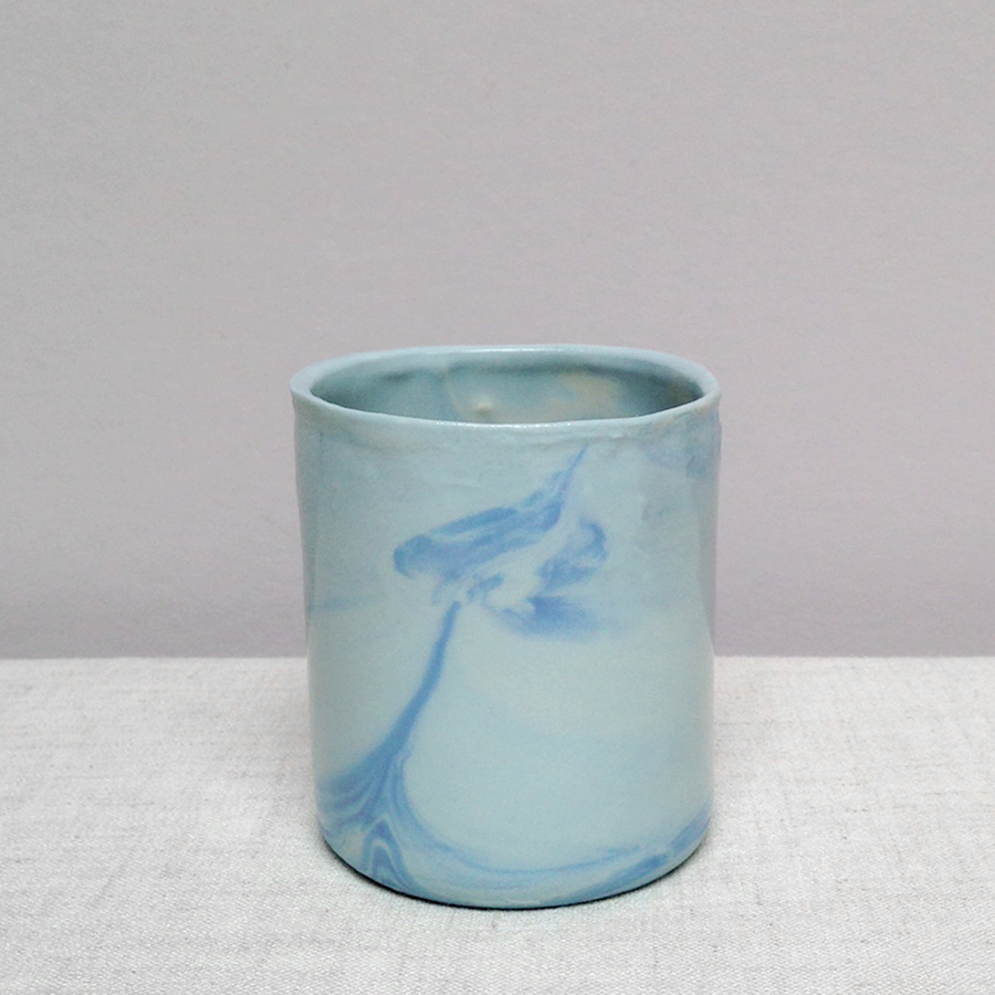 handmade porcelain cup falling for florin 