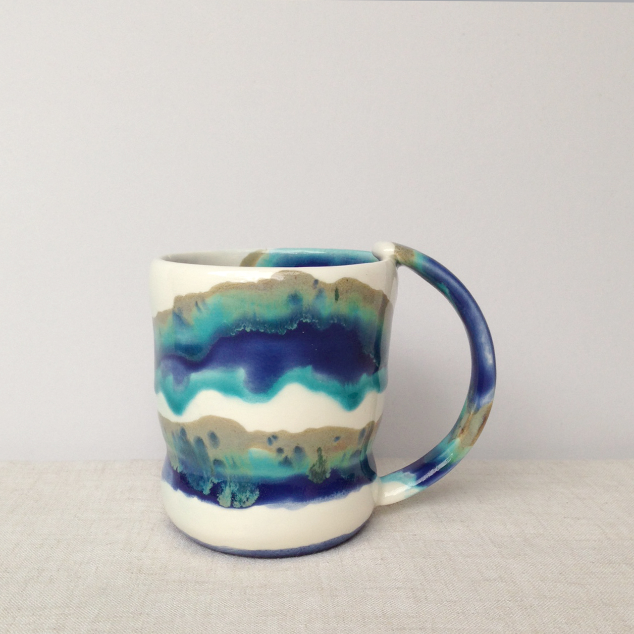 elnaz nourizadeh handmade ceramic mug falling for florin