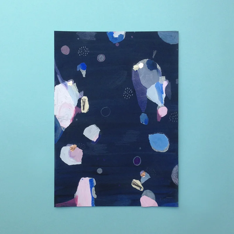 hayley martin mixed-media collage artwork falling for florin