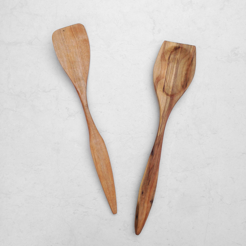 handcarved reclaimed timber spatula falling for florin