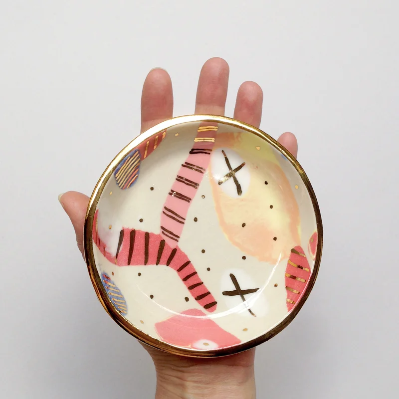 ruby pilven nerikomi porcelain lustre dish falling for florin