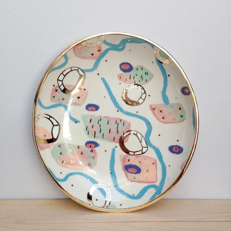 ruby pilven nerikomi porcelain lustre dish falling for florin