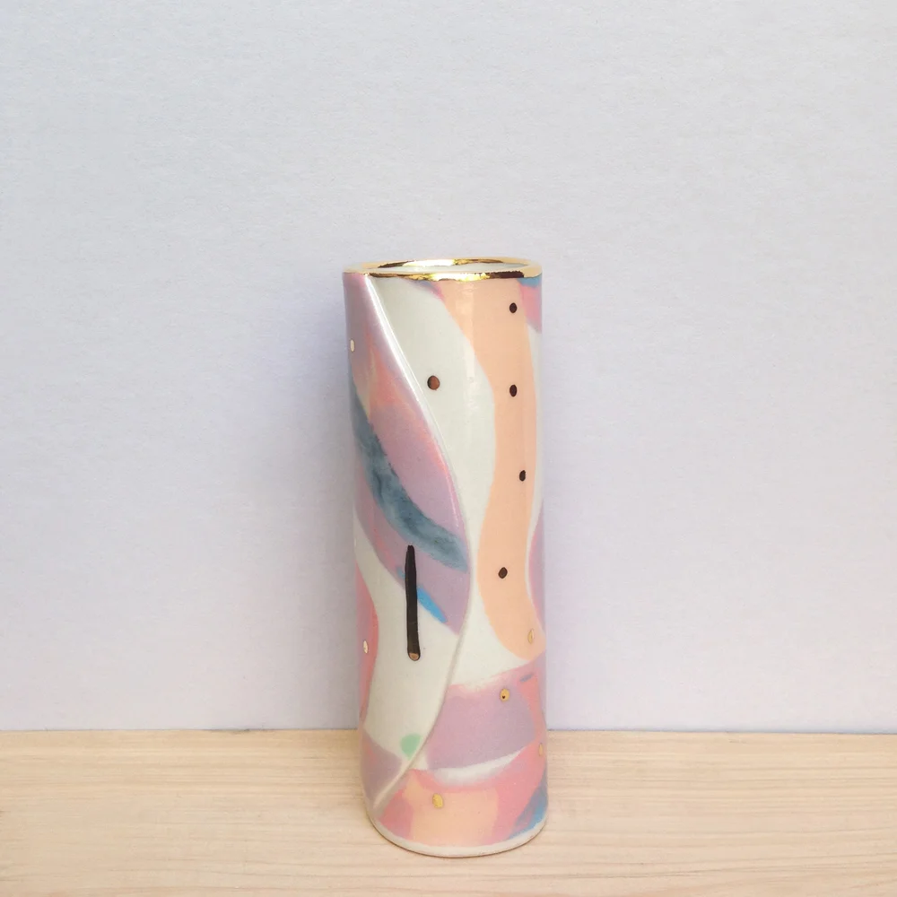 ruby pilven porcelain lustre vase falling for florin