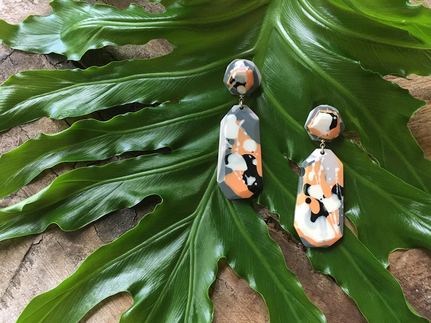 falling for florin handmade resin earrings flock curiosity assembly