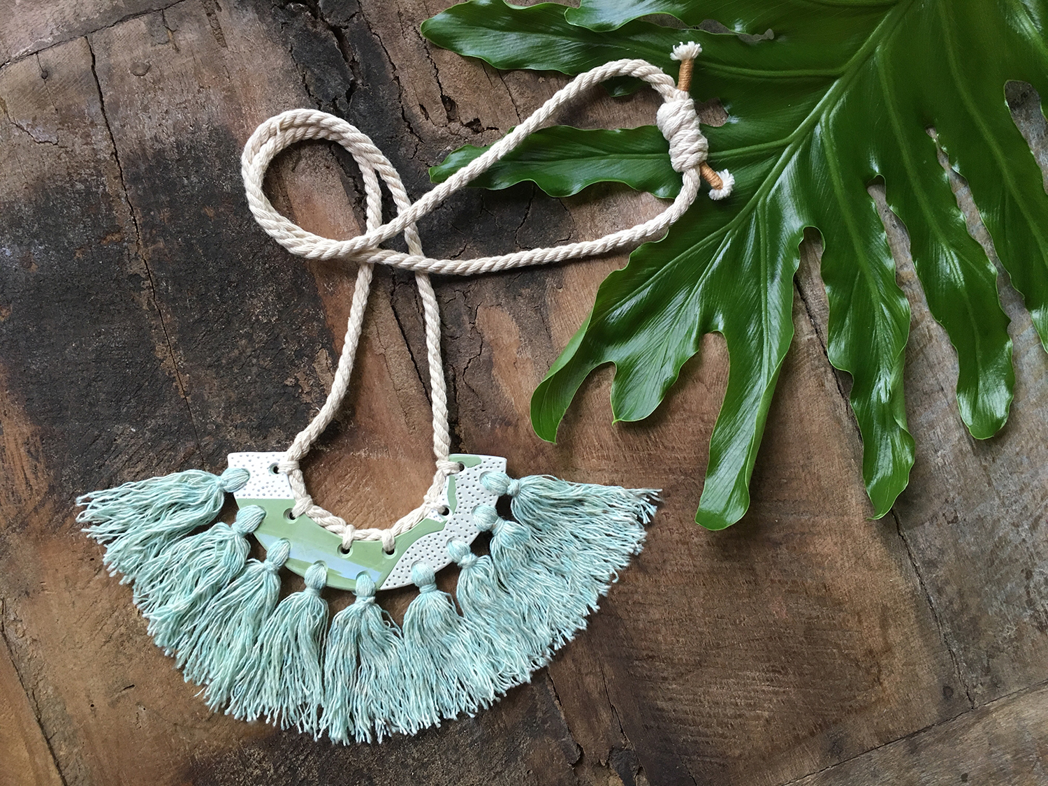 kelly chapman - polymer & fabric necklaces