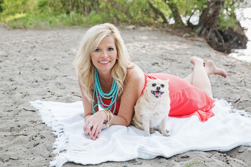 A Girl and Her Dog : Diane and Princess