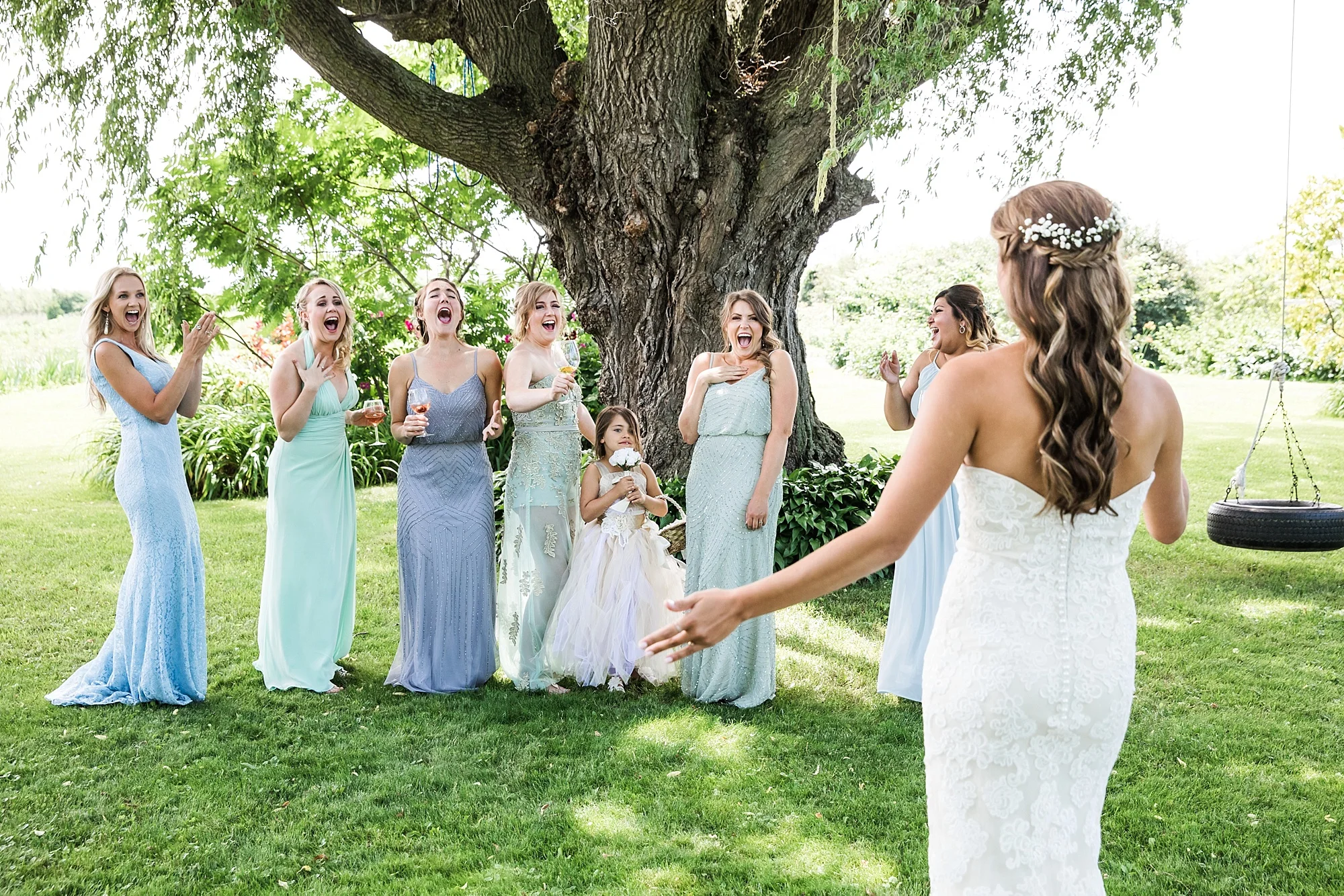bridesmaid dresses niagara Kaira Off the Shoulder Fitted Bridesmaid Dress with Slit