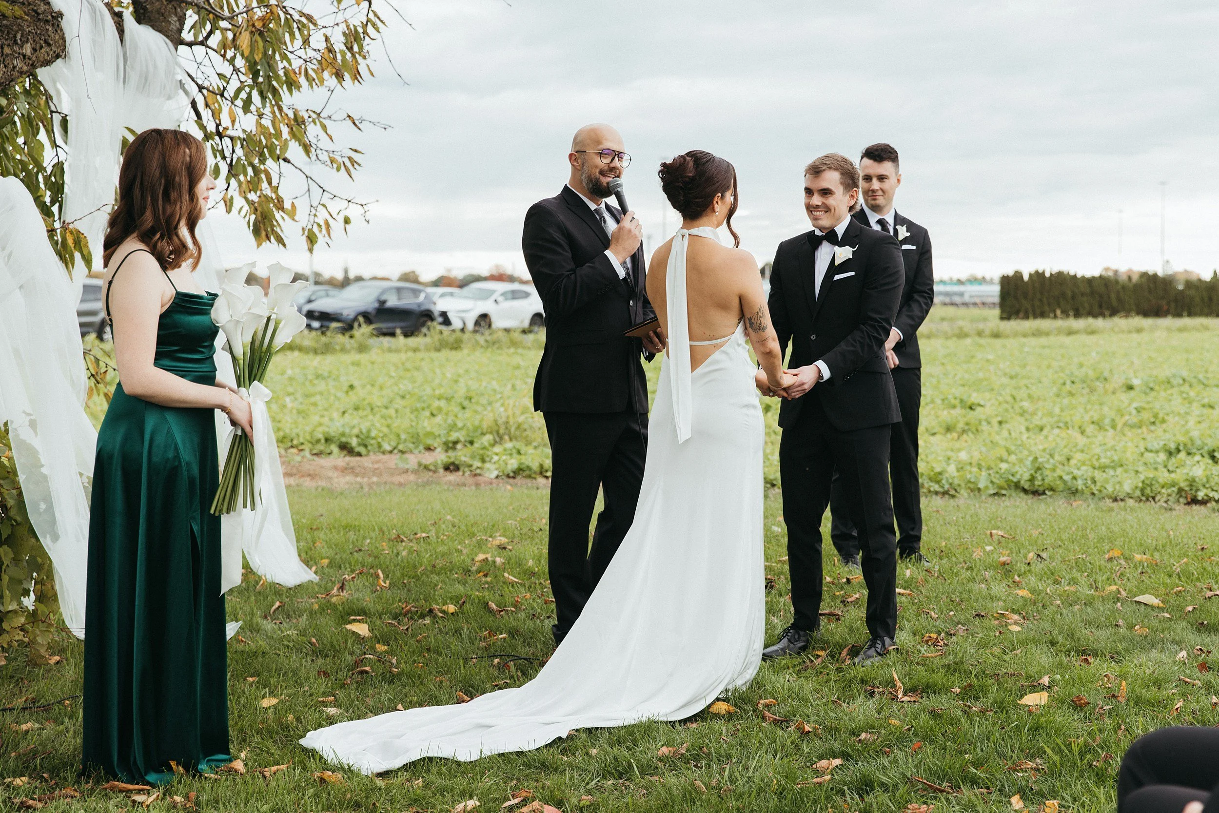 backyard wedding ceremony