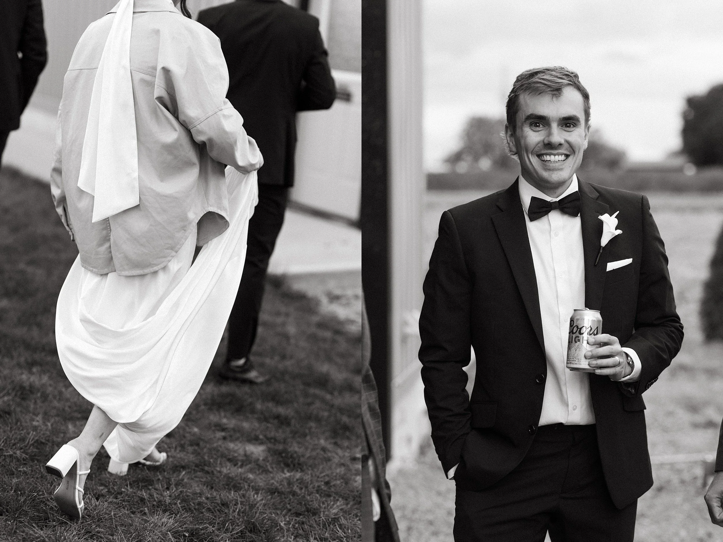 Elegant Wedding Dress and Groom