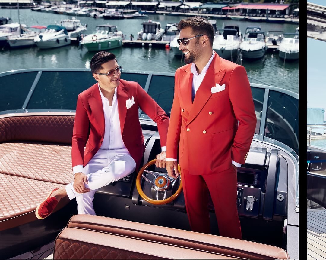 Setting sail in style with @ronaldgavril and #adrianmutu 
For @dobre.tailoring 
#suitstyle #suitsonpoint #menswear #mensfashion