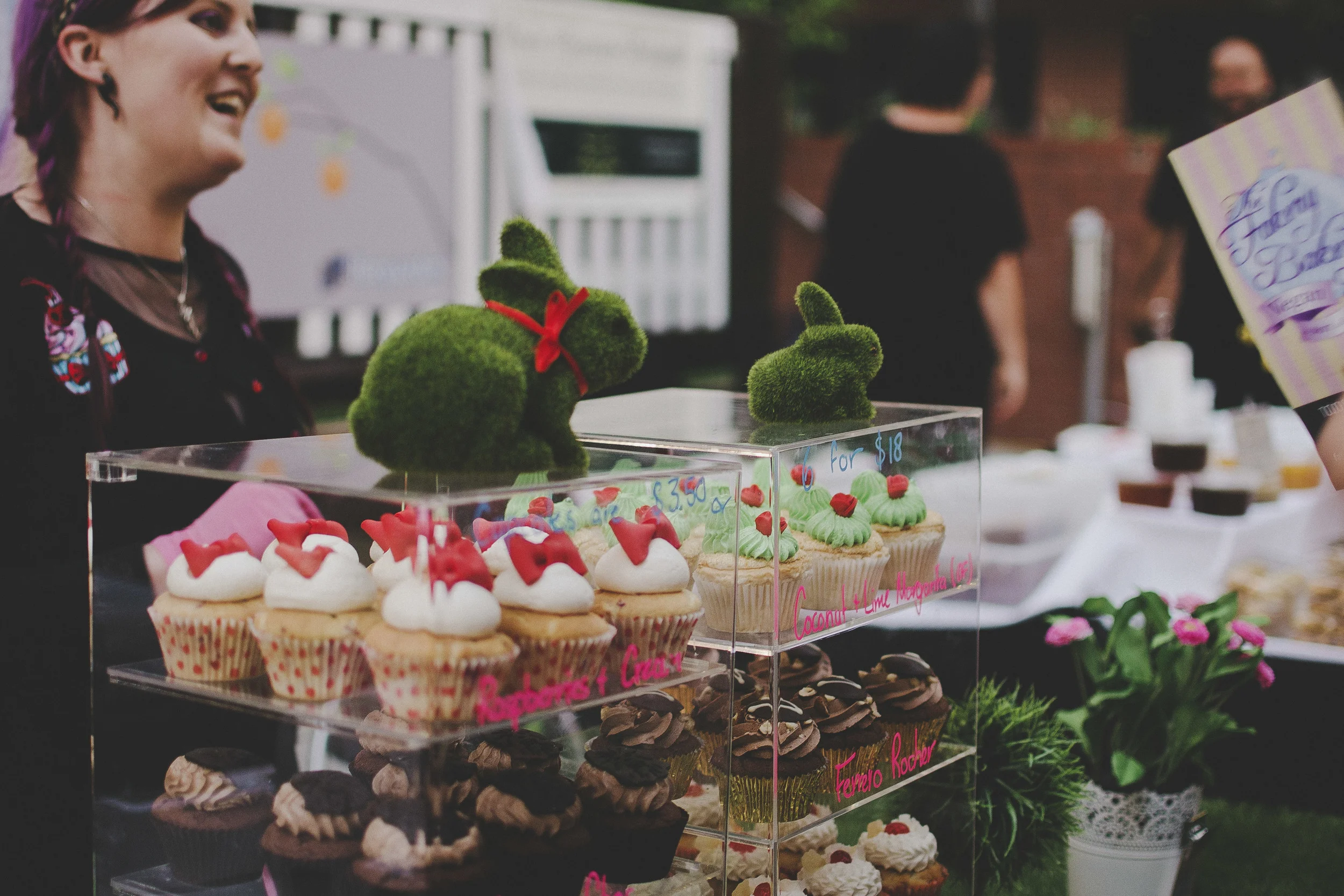 The most delicious looking vegan cupcakes at the night markets