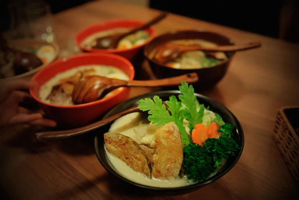 This was one of the best ramen I had in Japan! This was their vegan ramen and the broth was so creamy and made using soy milk! If you're ever in Kyoto then I highly recommend this place, its called Ramen Sen no Kaze . They also do regular ramen if you're feeling a bit more traditional.