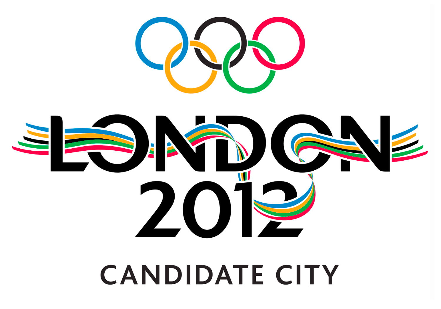 After the successful bid the Olympic rings were added.