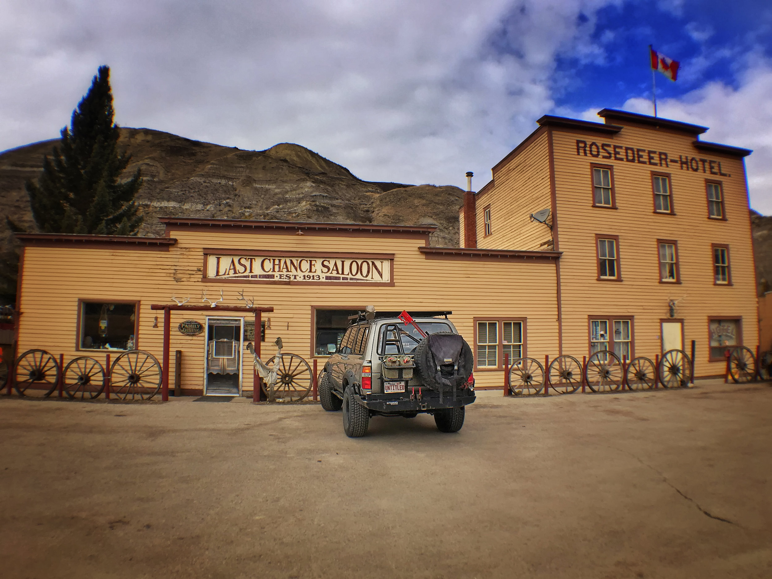 The historic Rosedeer Hotel and Last Chance Saloon in Wayne, AB - Photo Taken with an iPhone