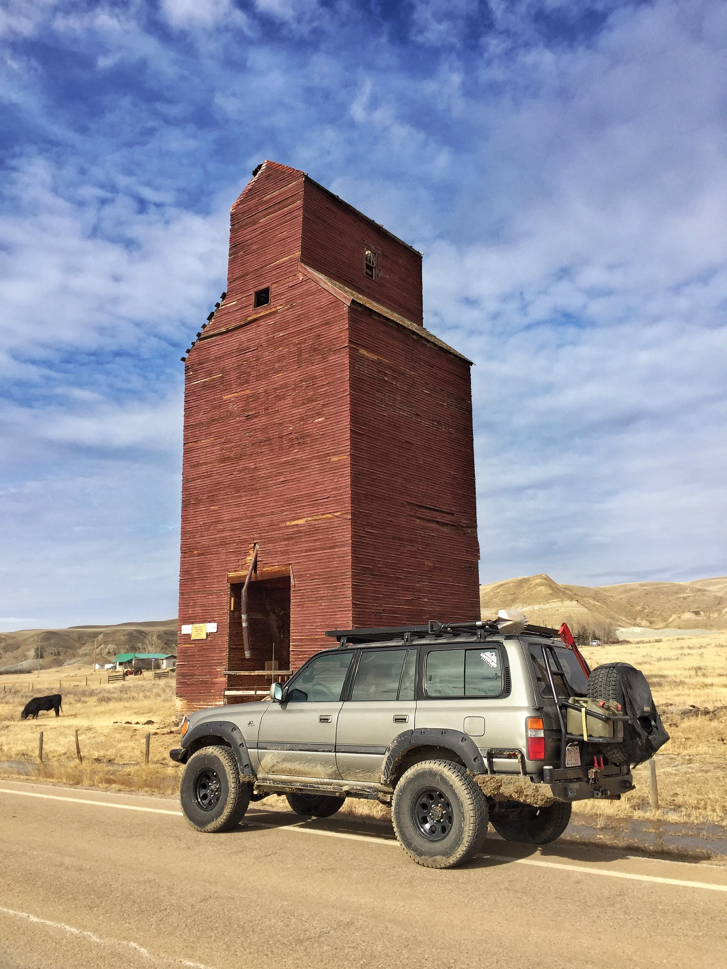 The dilapidated Dorothy grain elevator - Photo taken with an iPhone
