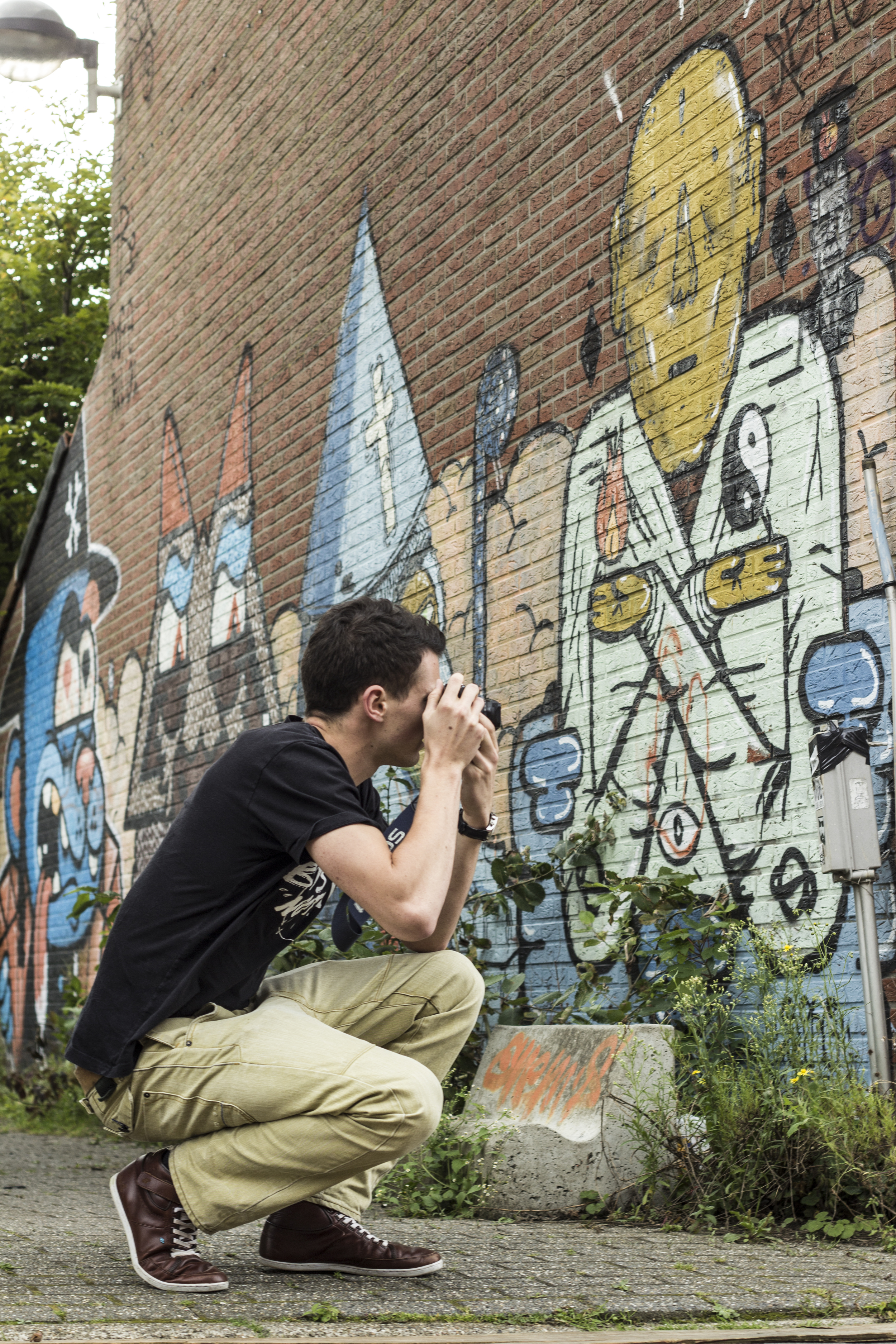 Tom shooting with his analog