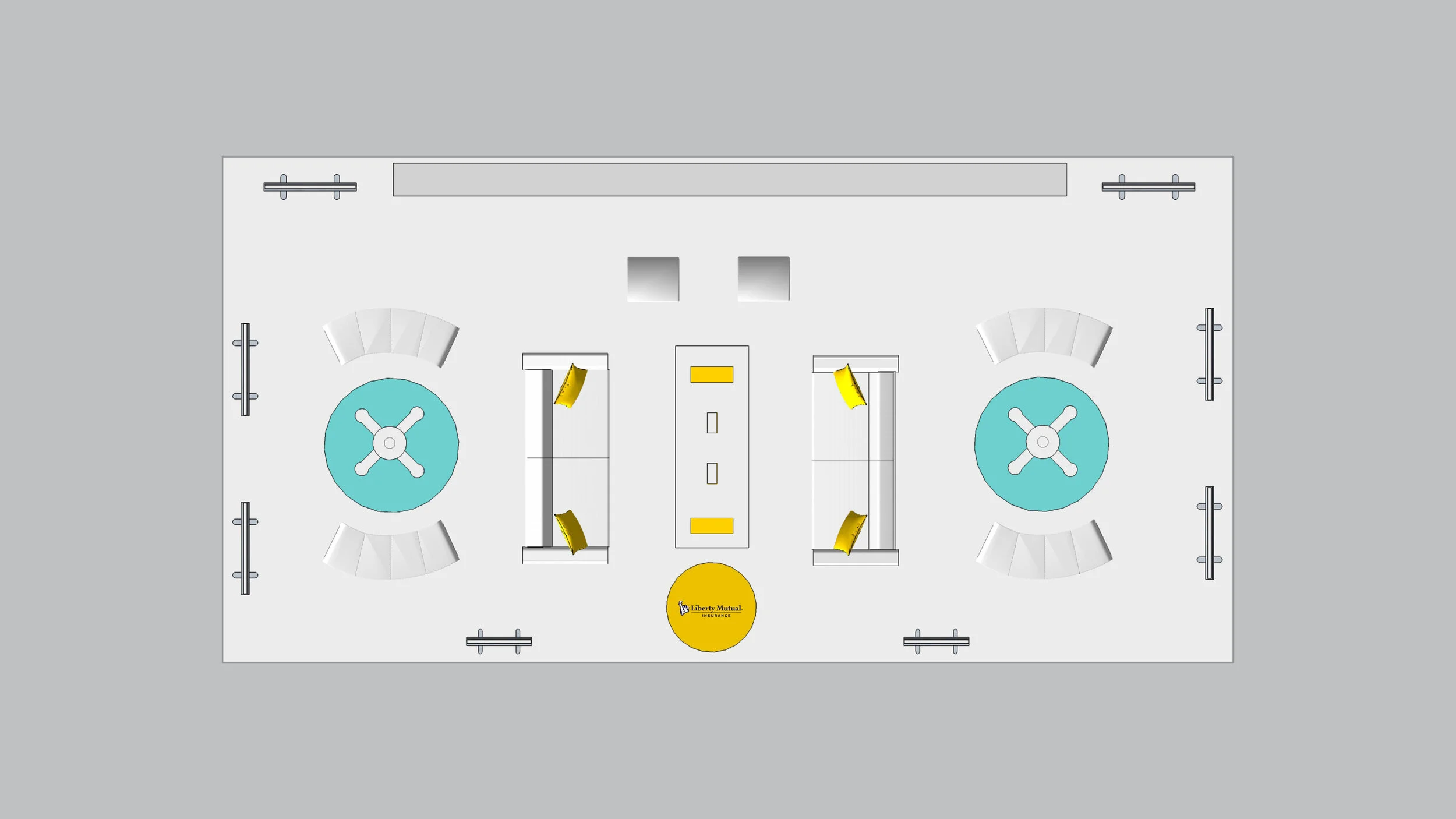   15x30 Booth layout: Top view  