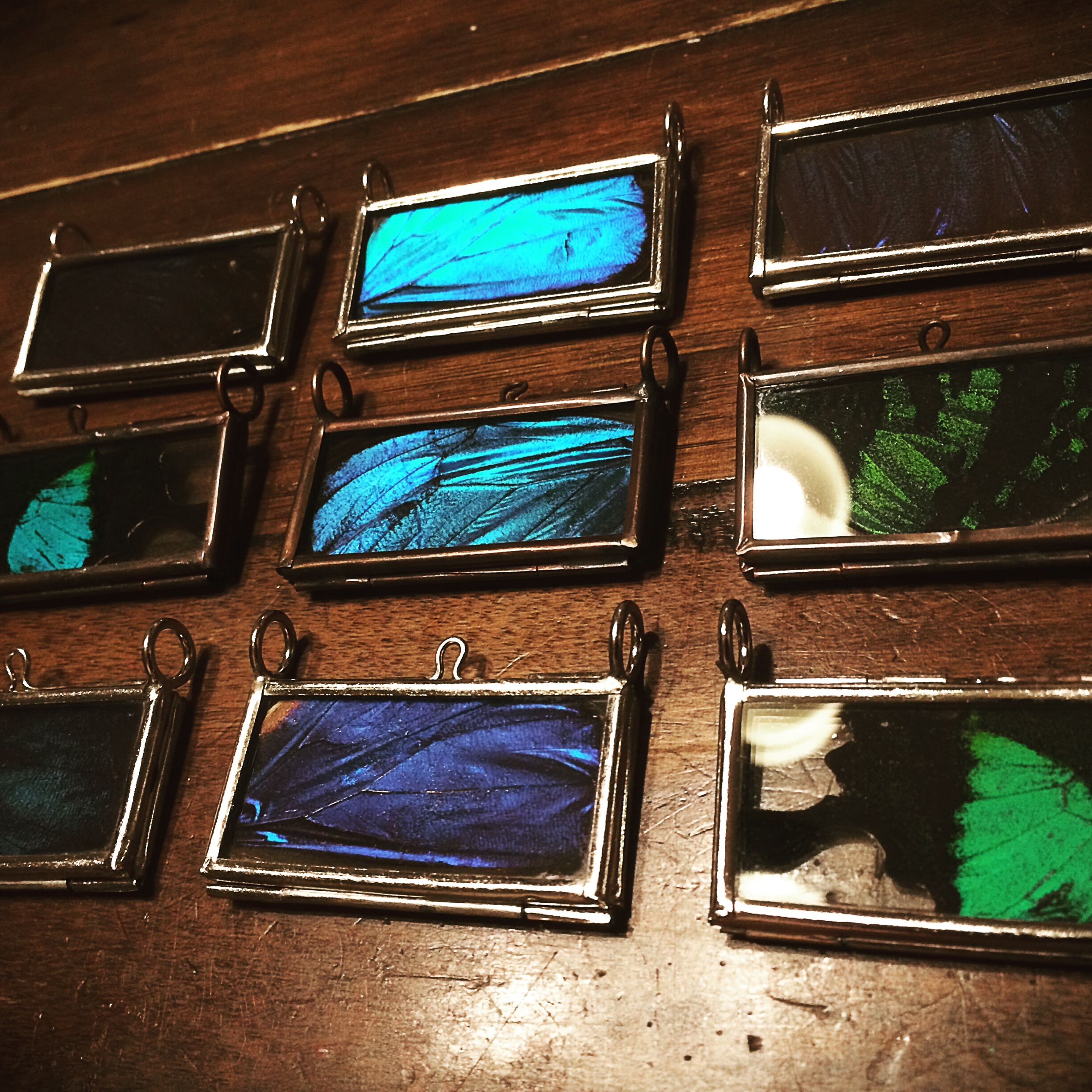Butterfly wing necklaces