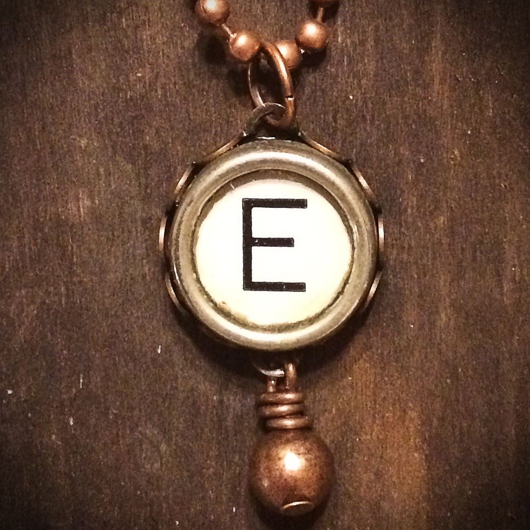 Vintage typewriter key necklace