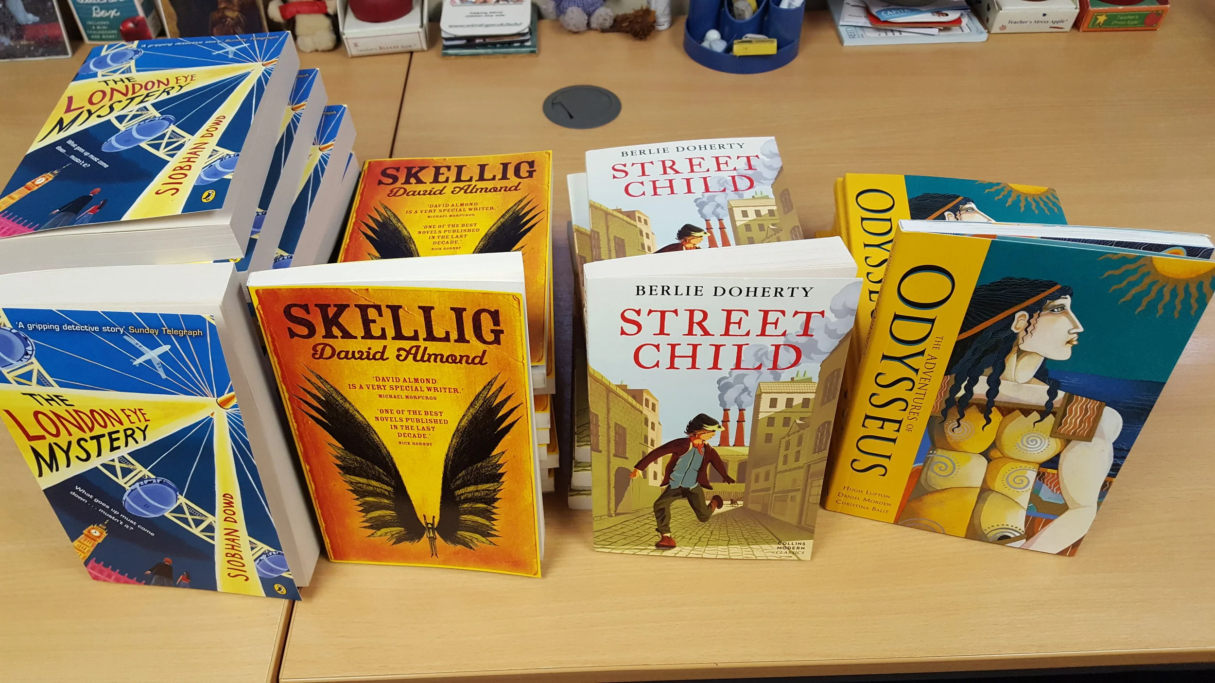 Some of the books that the school have been able to purchase thanks to the Friends of Christ Church.