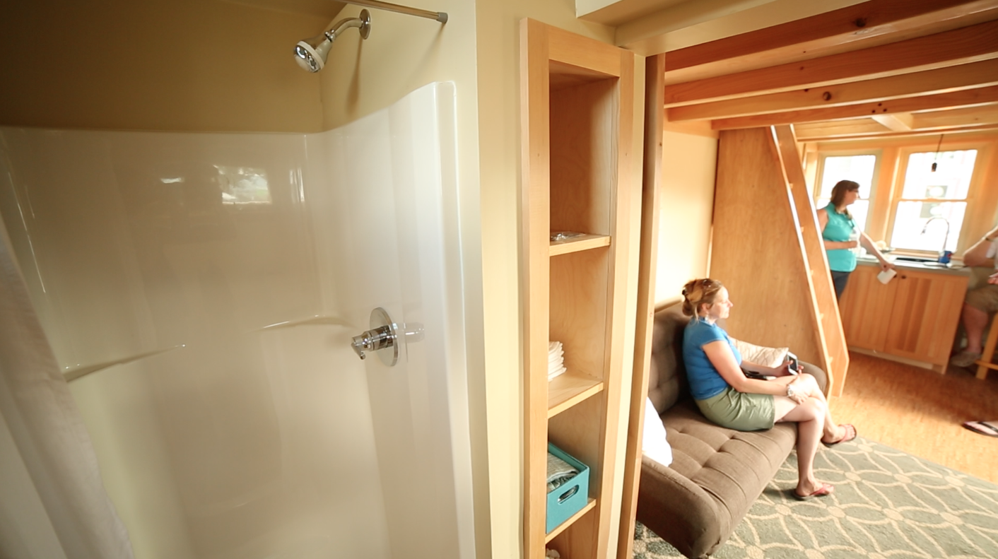 Inside Sprout Tiny Houses model
